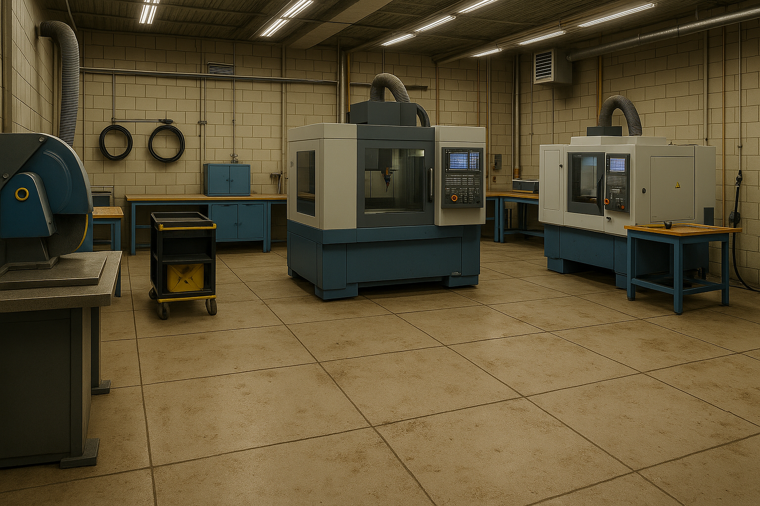 Modern staircase manufacturing workshop